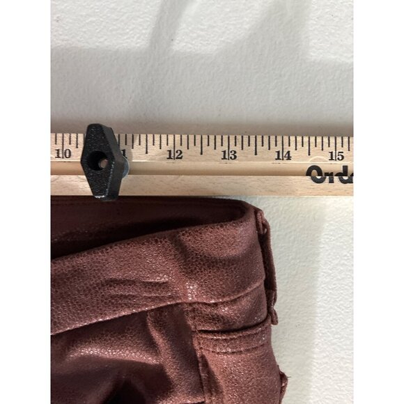 7 For All Mankind Pants Womens size 27 Metallic Coated Skinny Pants Soft - Picture 3 of 12